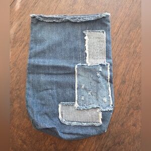 Anthropologie Cloth & Stone Denim Patchwork Pouch